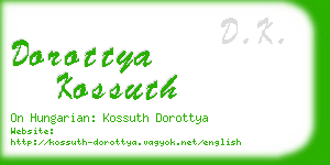 dorottya kossuth business card